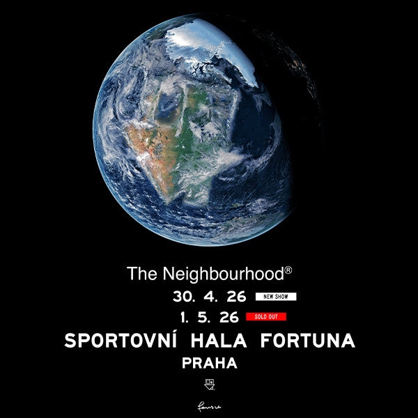 Lístek na koncert The Neighborhood Prague 01.05.2026 s čárovým kódem a datem události, vydaný TicketChecker CZ