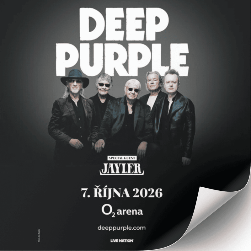 Vstupenka na koncert Deep Purple od Swapik CZ, vstupní lístek na hudební akci s logem kapely.