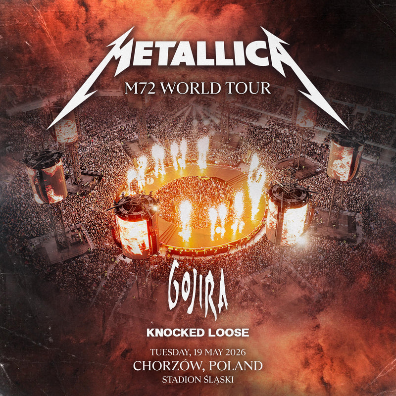 Trojnásobná metallica M72 World Tour Chorzów 19.05.2026, odznaková kolekce Swapik CZ s metalickou tématikou.