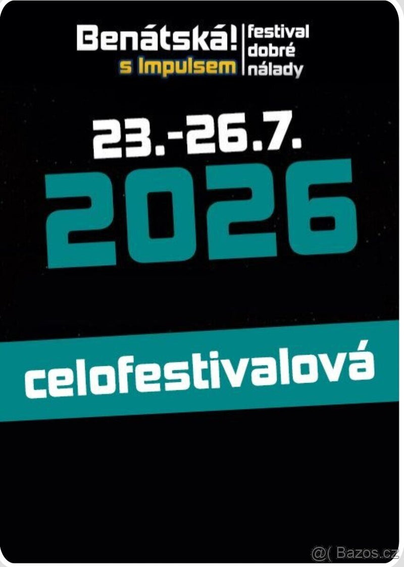 BENÁTSKÁ! - S IMPULSEM - 2026 Vstupenky
